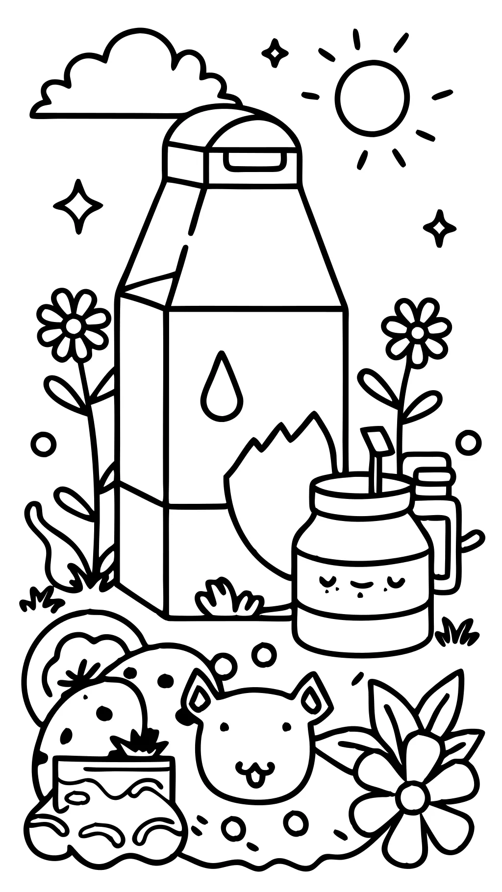 milk coloring page